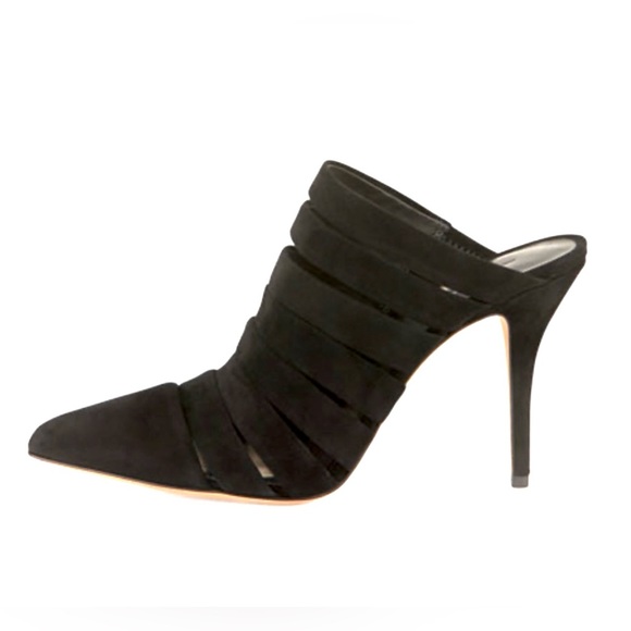 Alexander Wang Brit Strappy Black Suede Mules | 38 - Picture 1 of 12